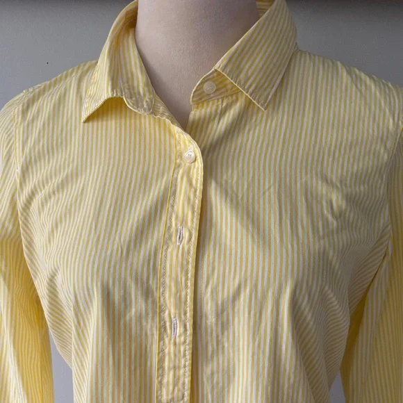 Sunny Yellow Striped Button Down Shirt - Picture 2 of 5
